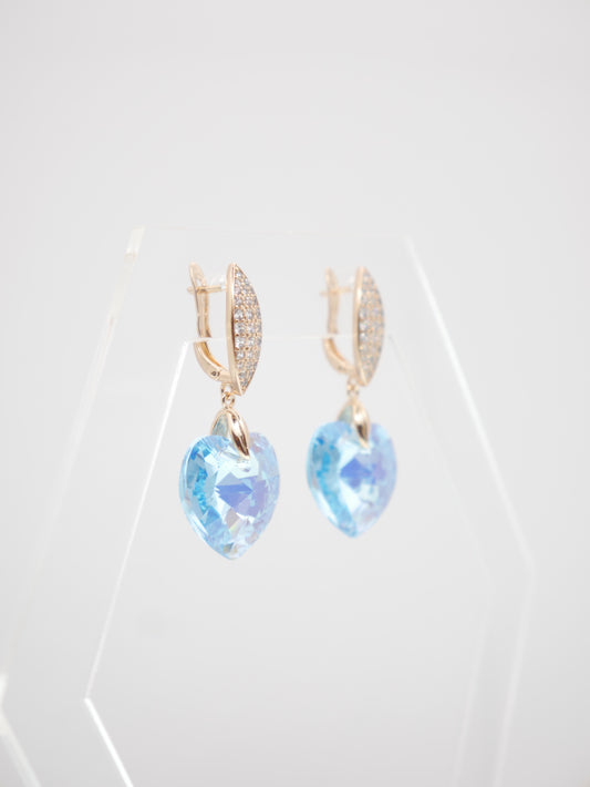 Auskari "Sky Blue Heart"