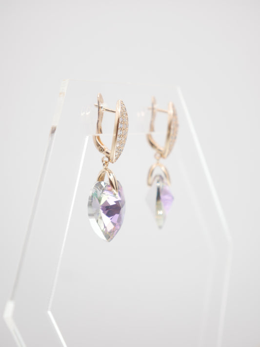 Auskari "Lilac Heart"