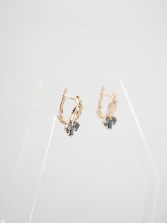 Auskari "Black Petal"