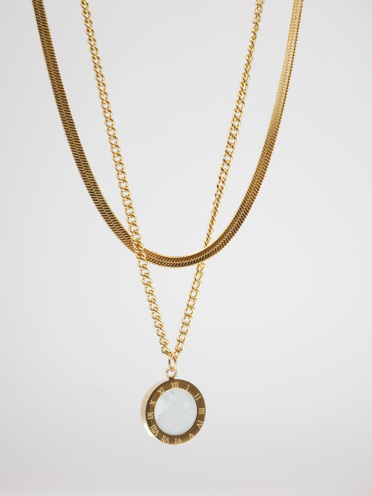 Divpusēja kaklarota "Black&White"