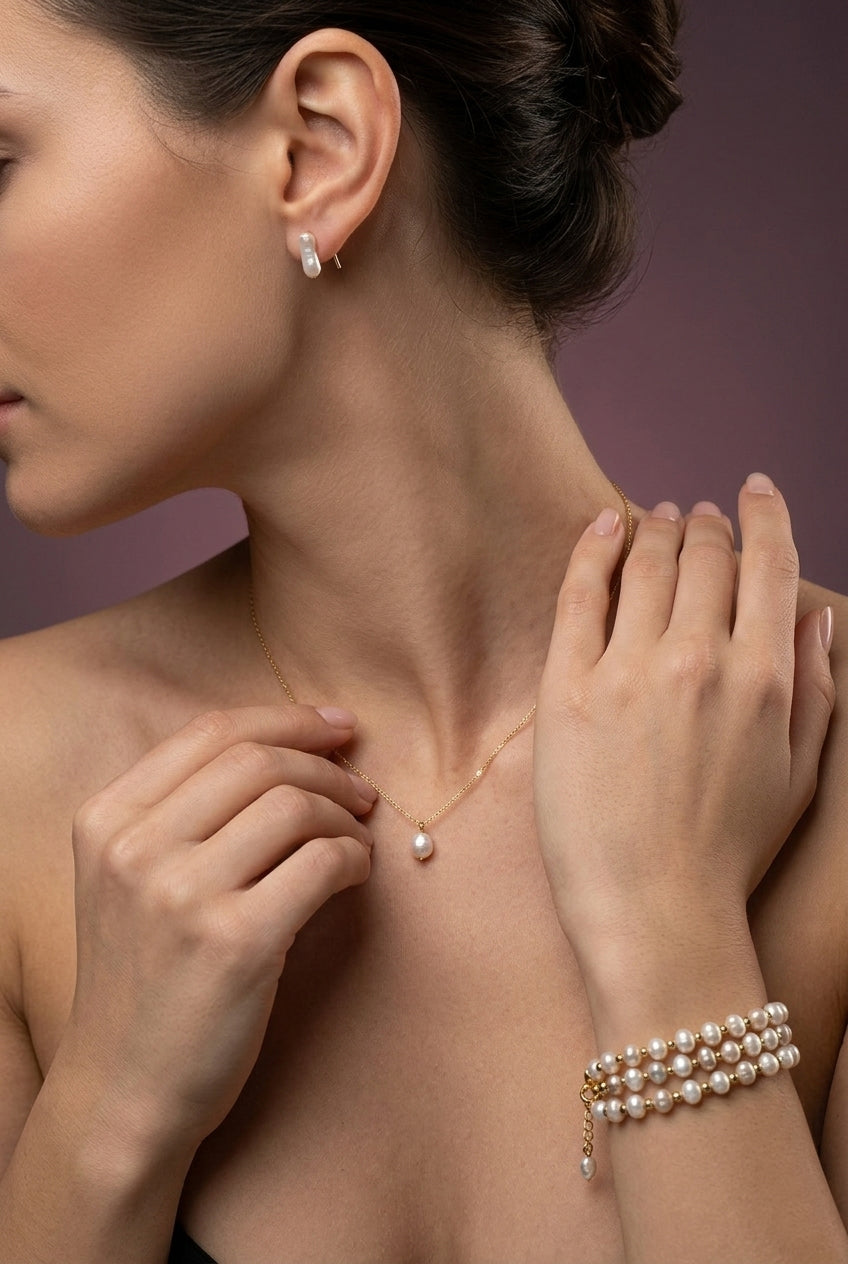 Dabīgo upes pērļu rotaslietas - Saldūdens pērļu rotas