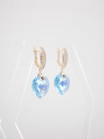 Auskari "Sky Blue Heart"