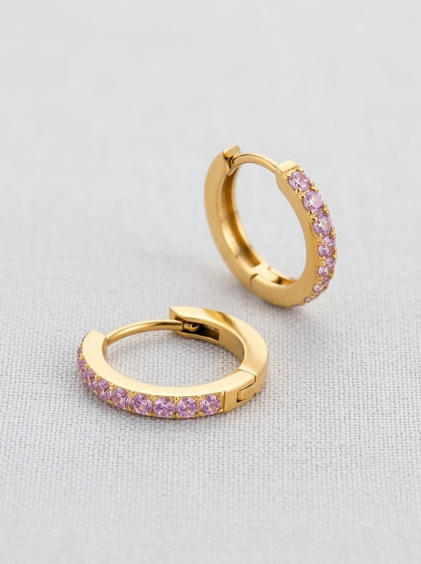 Auskari “Pink Huggies”