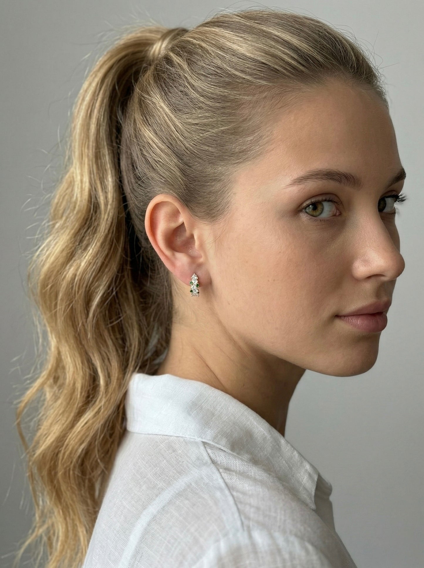 Auskari "Emma White" - Ameno rotaslietas