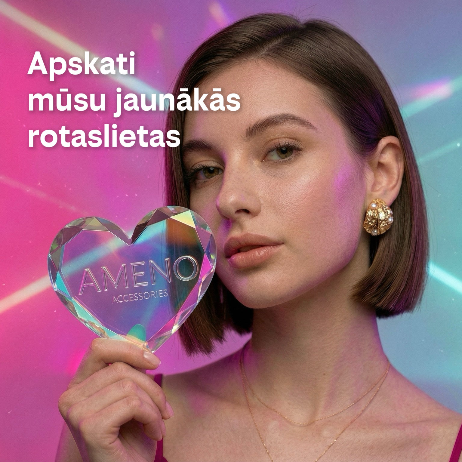 Rotaslietu veikals AMENO.LV - Apzeltītas rotaslieta, auskari ar kristāliem, rokassprādzes un ķēdītes. Lielākais rotaslietu veikals Latvijā. Vairāk kā 50000 laimīgi klienti.