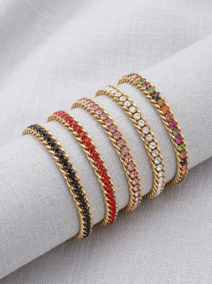 Tennis tipa rokassprādzes | Rokassprādze “Vivid” | Ameno.lv | Tennis aproce