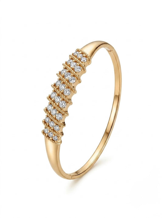 Apzeltita bangle aproce - Ameno Cascade rokasspradze - Bizuterijas Veikals Latvija
