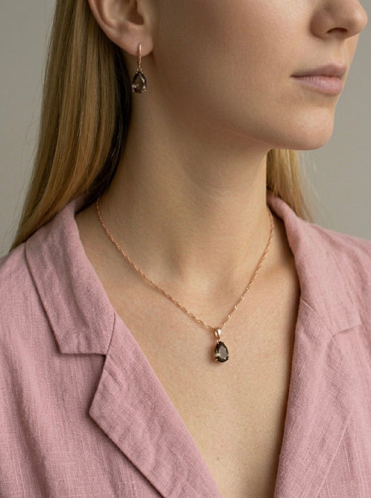 Apzeltīta kaklarota “Tear Drops” - Ameno.lv rotaslietas