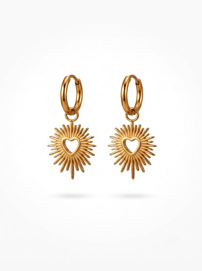 Auskari "Golden Heart" Ameno