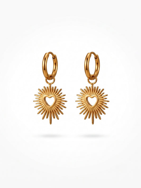 Auskari "Golden Heart" Ameno