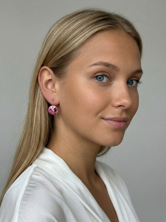 Auskari ar rozā kristālu "Elsa Pink" - Nr.1 Latvijas rotu veikals - Ameno.lv