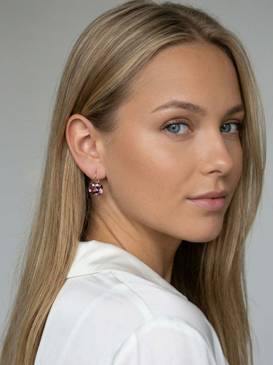 Auskari ar roza kristalu "Trendy Pink" - Ameno Latvija