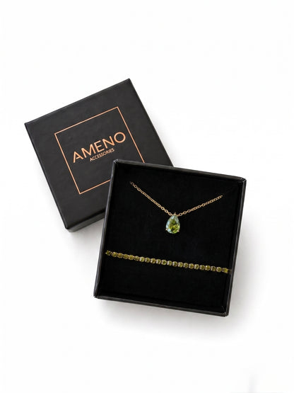 Komplekts “Petite” + “Crystal Drop” | Olive