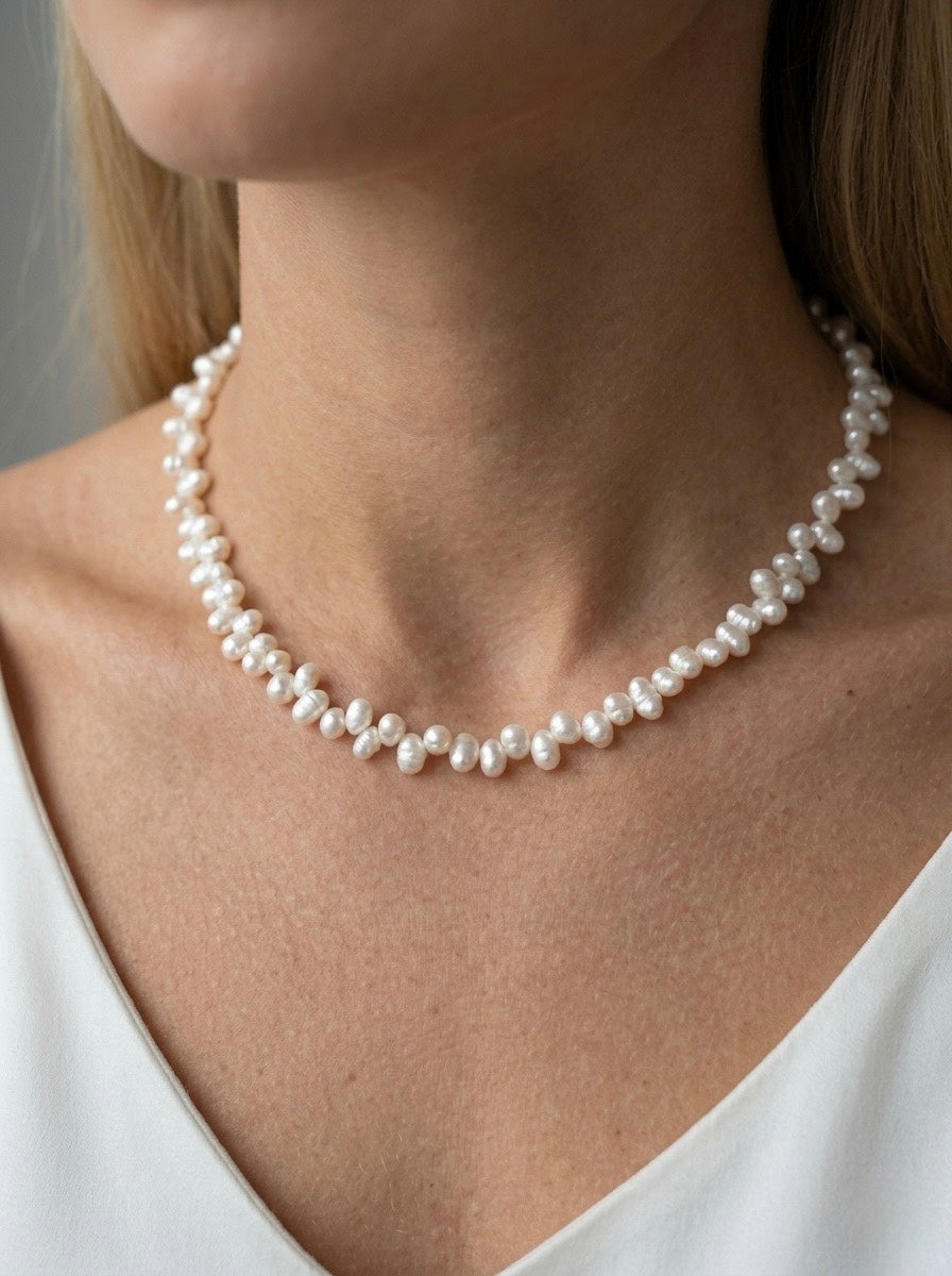 Upes pērļu kaklarota “Baroque Grace” - dabīgas pērļu kaklarotas