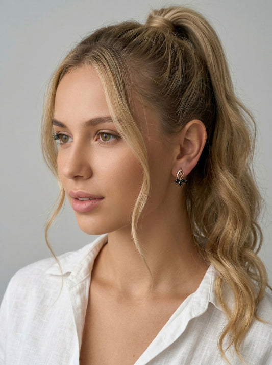 Auskari "Black Petal"