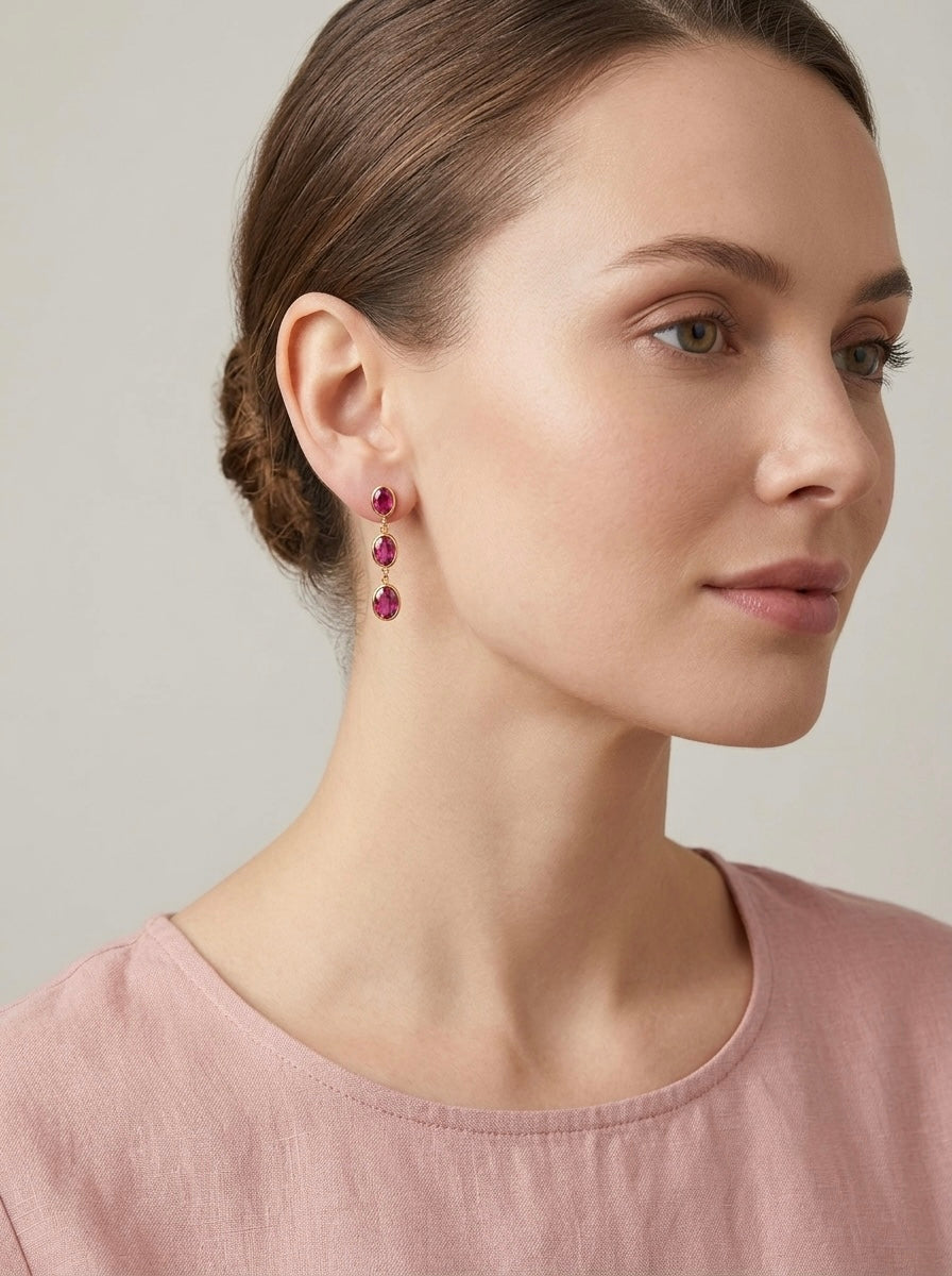 Kristāla auskari "Cerise"