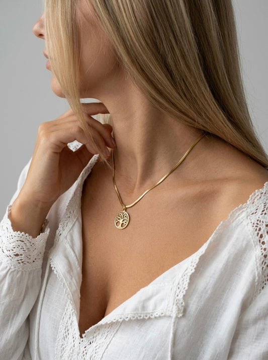 Kaklarota "Tree of Life" - Dzīvības koka kaklarota - Apzeltītas rotaslietas - Plašākā rotaslietu izvēle Latvijā