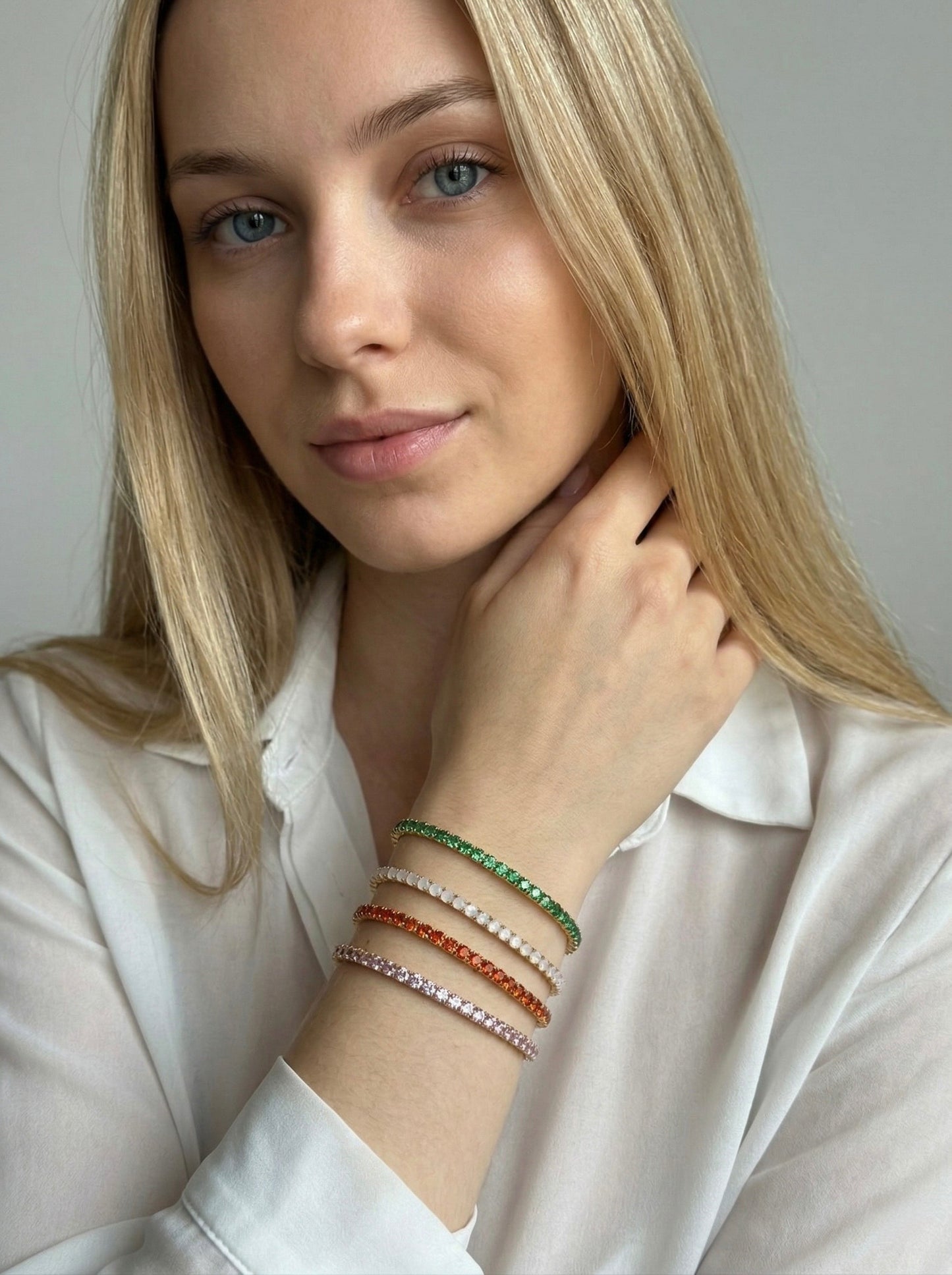 Tennis stila rokassprādze “Chroma” - Ameno rotaslietas - Tenisa stila rokassprādzes un aproces