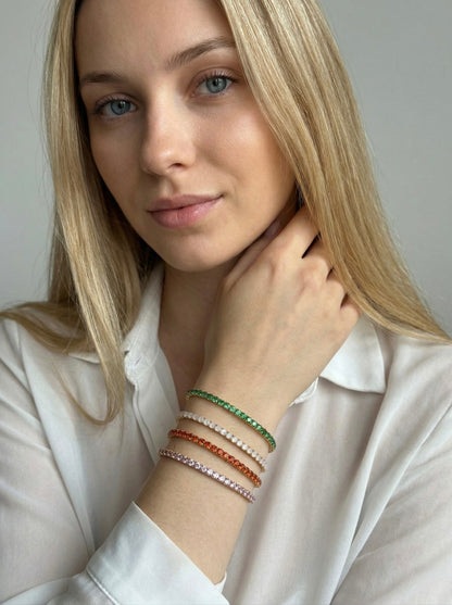 Tennis stila rokassprādze “Chroma” - Ameno rotaslietas - Tenisa stila rokassprādzes un aproces