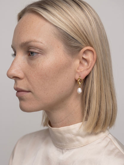 Upes pērļu auskari "Enlacé" - Rotaslietas Rīga - Latvija
