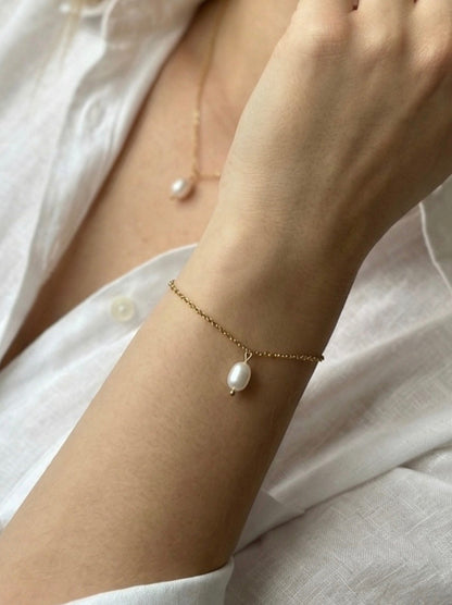 Upes pērļu rokassprādze “Pearl Serenity” - Ameno rotaslietu veikals Latvijā